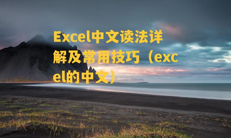 Excel中文读法详解及常用技巧（excel的中文）