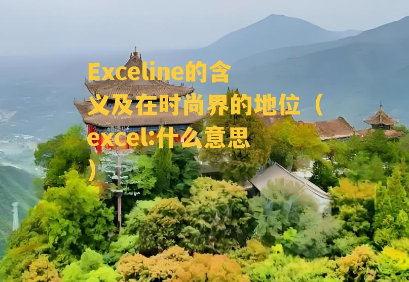 Exceline的含义及在时尚界的地位（excel:什么意思）