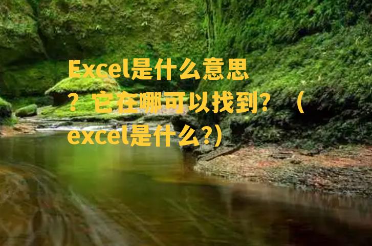 Excel是什么意思？它在哪可以找到？（excel是什么?）