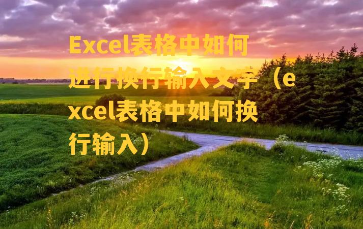 Excel表格中如何进行换行输入文字（excel表格中如何换行输入）