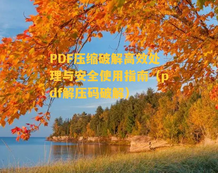 PDF压缩破解高效处理与安全使用指南（pdf解压码破解）