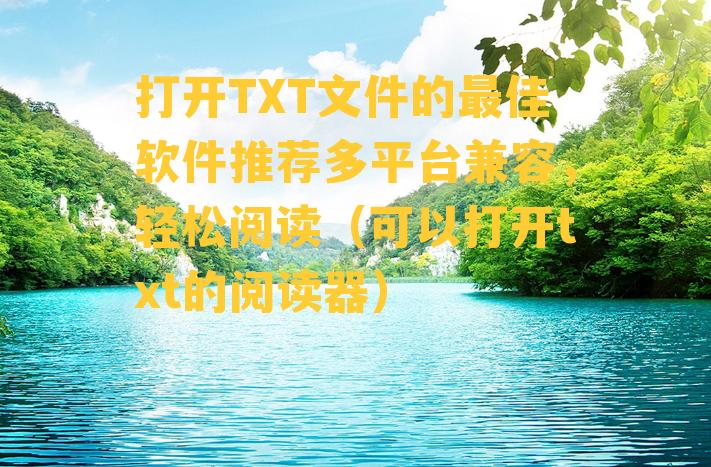 打开TXT文件的最佳软件推荐多平台兼容，轻松阅读（可以打开txt的阅读器）