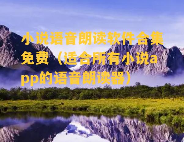 小说语音朗读软件合集免费（适合所有小说app的语音朗读器）