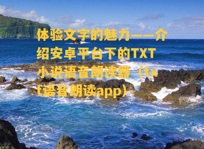 体验文字的魅力——介绍安卓平台下的TXT小说语音朗读器（txt语音朗读app）