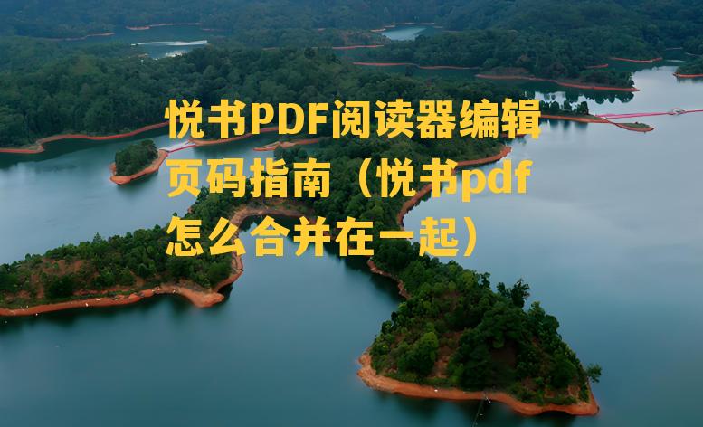 悦书PDF阅读器编辑页码指南（悦书pdf怎么合并在一起）