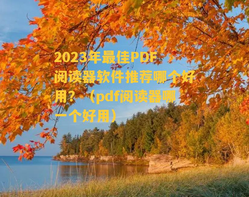 2023年最佳PDF阅读器软件推荐哪个好用？（pdf阅读器哪一个好用）