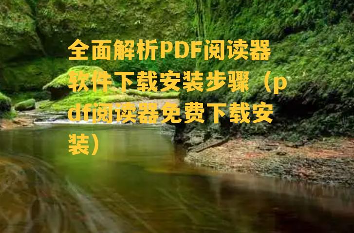 全面解析PDF阅读器软件下载安装步骤（pdf阅读器免费下载安装）