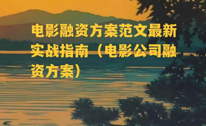 电影融资方案范文最新实战指南（电影公司融资方案）