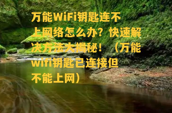 万能WiFi钥匙连不上网络怎么办？快速解决方法大揭秘！（万能wifi钥匙已连接但不能上网）