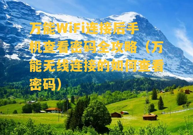 万能WiFi连接后手机查看密码全攻略（万能无线连接的如何查看密码）