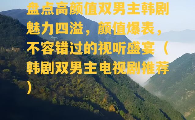 盘点高颜值双男主韩剧魅力四溢，颜值爆表，不容错过的视听盛宴（韩剧双男主电视剧推荐）