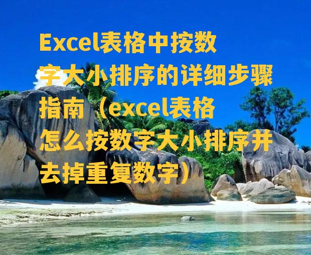 Excel表格中按数字大小排序的详细步骤指南（excel表格怎么按数字大小排序并去掉重复数字）