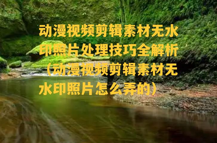 动漫视频剪辑素材无水印照片处理技巧全解析（动漫视频剪辑素材无水印照片怎么弄的）