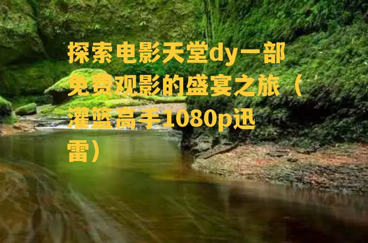 探索电影天堂dy一部免费观影的盛宴之旅（灌篮高手1080p迅雷）