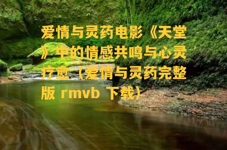 爱情与灵药电影《天堂》中的情感共鸣与心灵疗愈（爱情与灵药完整版 rmvb 下载）