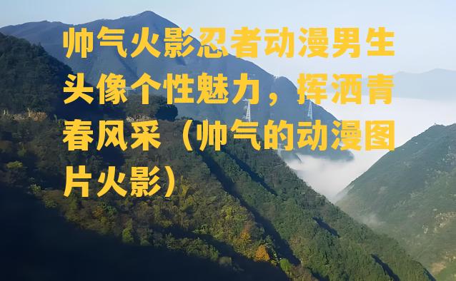 帅气火影忍者动漫男生头像个性魅力，挥洒青春风采（帅气的动漫图片火影）